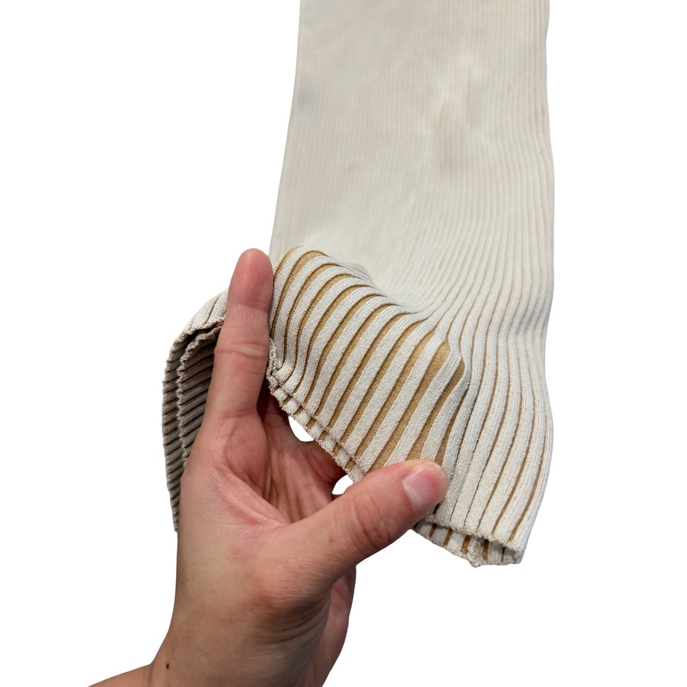 ANINE BING Julian Skirt In Ivory And Camel - Picture 9 of 9